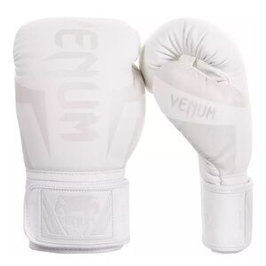 14oz Venum White Boxing Gloves